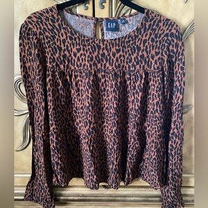 GAP animal print blouse medium